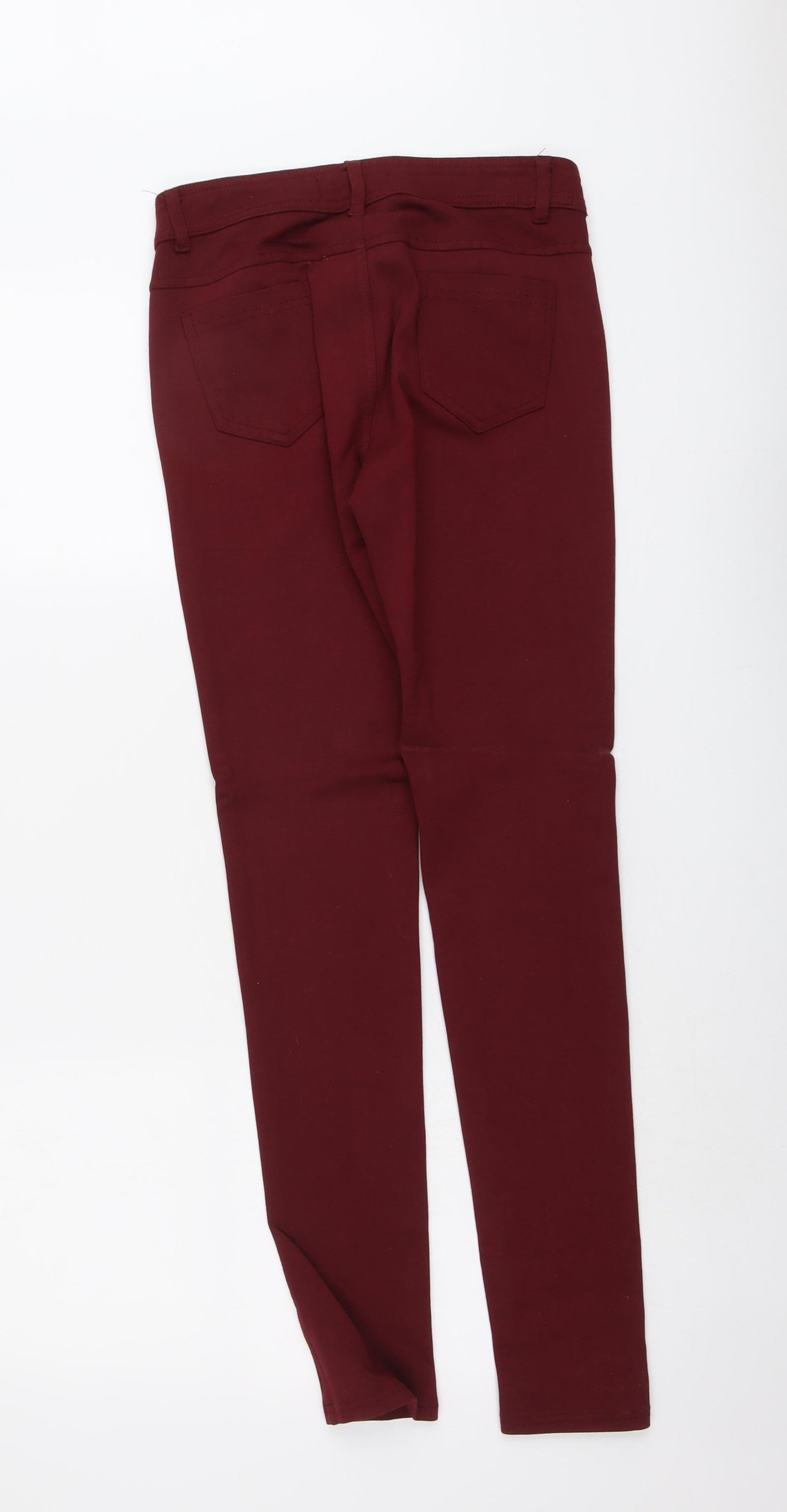 Vs. Miss Womens Red Cotton Trousers Size L L30 in Regular Button