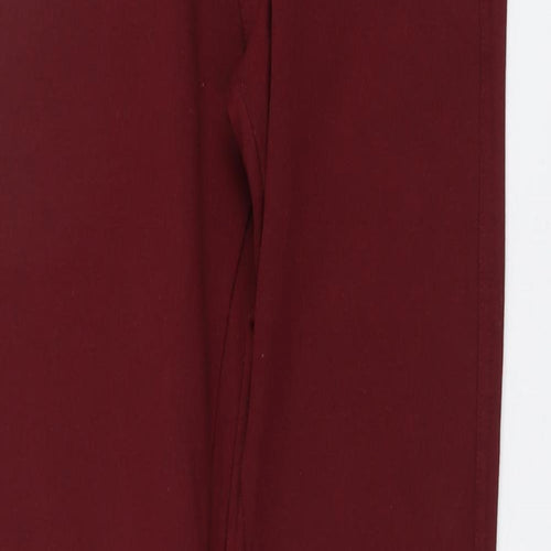 Vs. Miss Womens Red Cotton Trousers Size L L30 in Regular Button