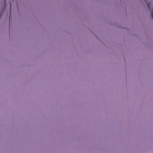 Simon Taylor Mens Purple Polyester Button-Up Size 15.5 Collared Button