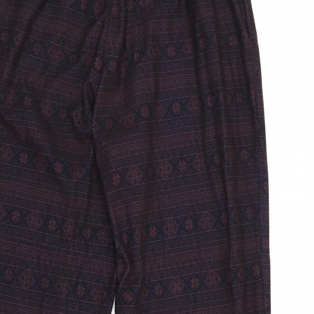 Cotton Traders Womens Multicoloured Geometric Cotton Trousers Size L Regular