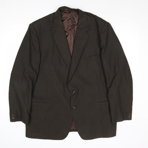 Greenwoods Mens Brown Wool Jacket Suit Jacket Size 44 Regular