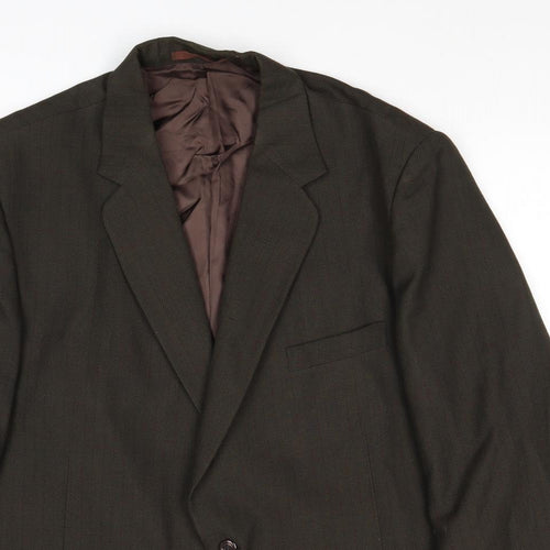 Greenwoods Mens Brown Wool Jacket Suit Jacket Size 44 Regular