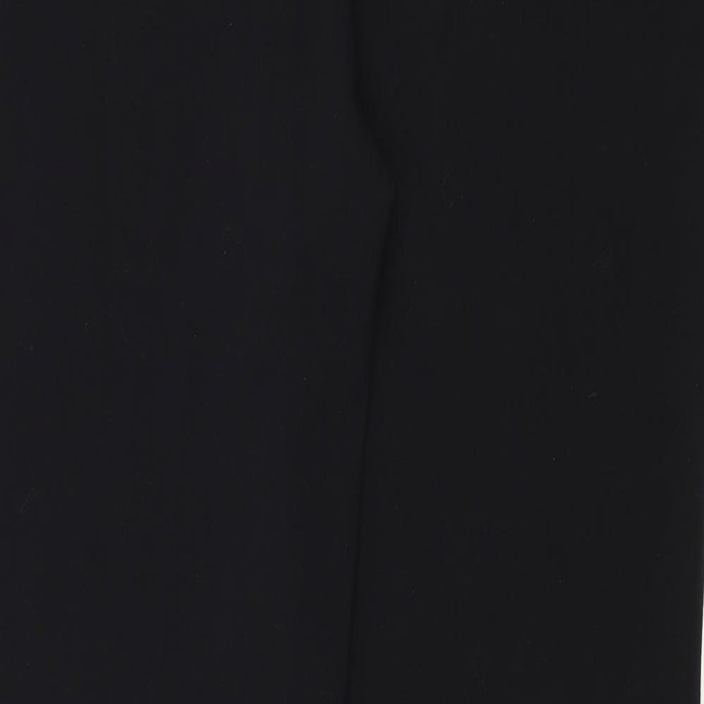 Sag Harbor Womens Black Polyester Trousers Size 16 Regular Zip
