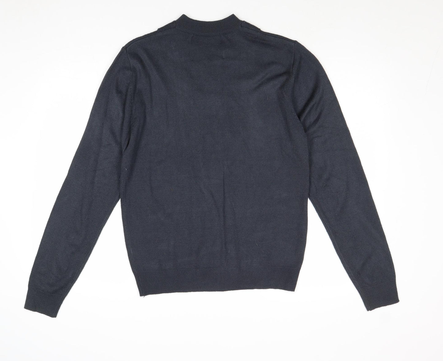 UrbanSpirit Mens Blue V-Neck Acrylic Pullover Jumper Size S Long Sleeve