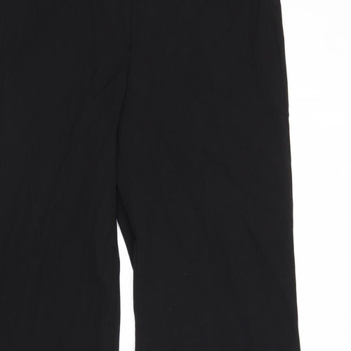 Dorothy Perkins Womens Black Polyester Trousers Size 10 Regular Zip
