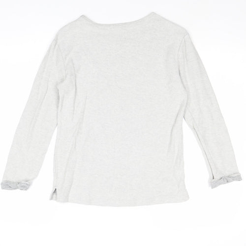 John Lewis Girls Grey Cotton Pullover Sweatshirt Size 11 Years Pullover