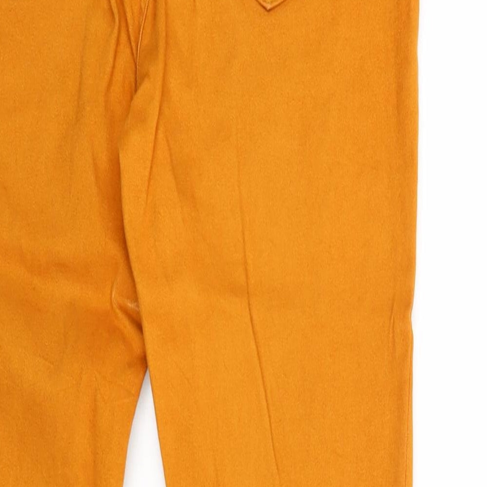 Old Navy Womens Orange Cotton Skinny Jeans Size 28 in Regular Zip