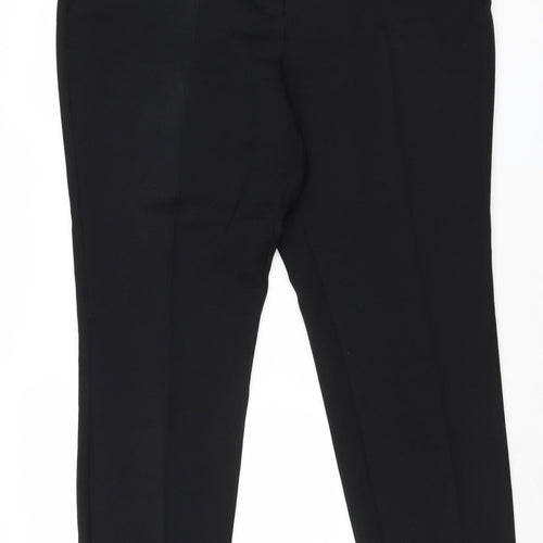 Very Womens Black Polyester Trousers Size 16 Regular Zip