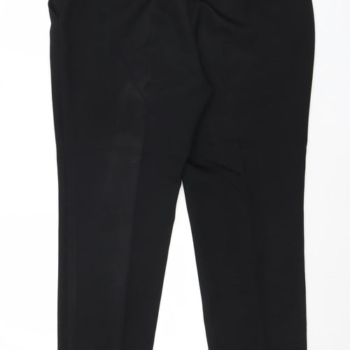 Very Womens Black Polyester Trousers Size 16 Regular Zip