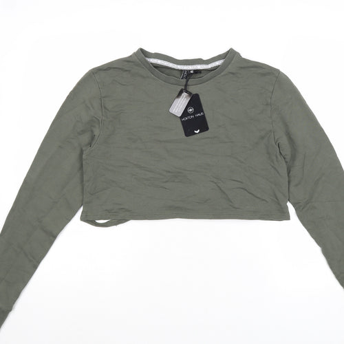 Hoxton Haus Womens Green Cotton Pullover Sweatshirt Size XS Pullover