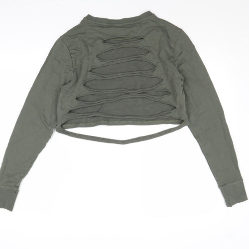 Hoxton Haus Womens Green Cotton Pullover Sweatshirt Size XS Pullover