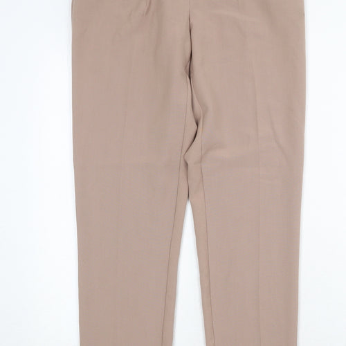 New Look Womens Beige Polyester Trousers Size 8 Regular Zip