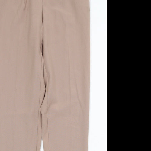 New Look Womens Beige Polyester Trousers Size 8 Regular Zip