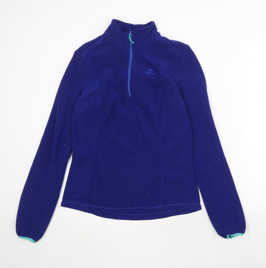 DECATHLON Womens Blue Polyester Pullover Sweatshirt Size 2XS Zip