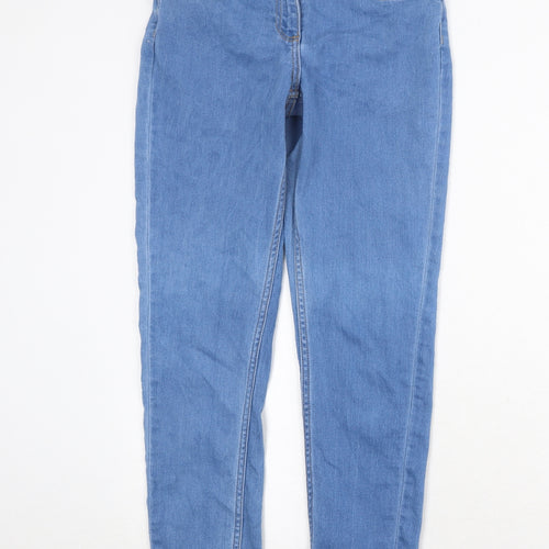 Debenhams Girls Blue Cotton Skinny Jeans Size 10-11 Years Regular Zip