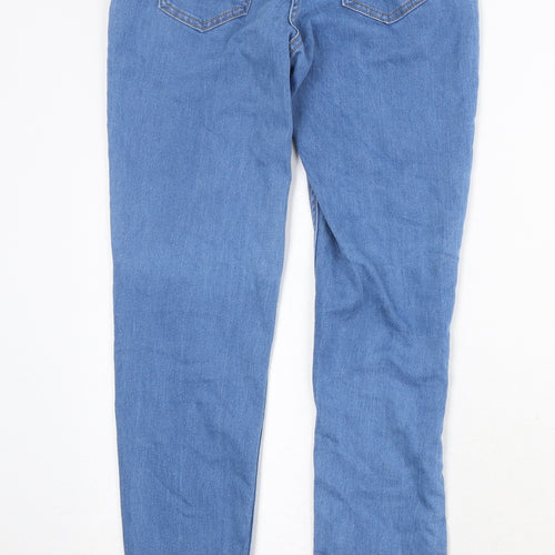 Debenhams Girls Blue Cotton Skinny Jeans Size 10-11 Years Regular Zip