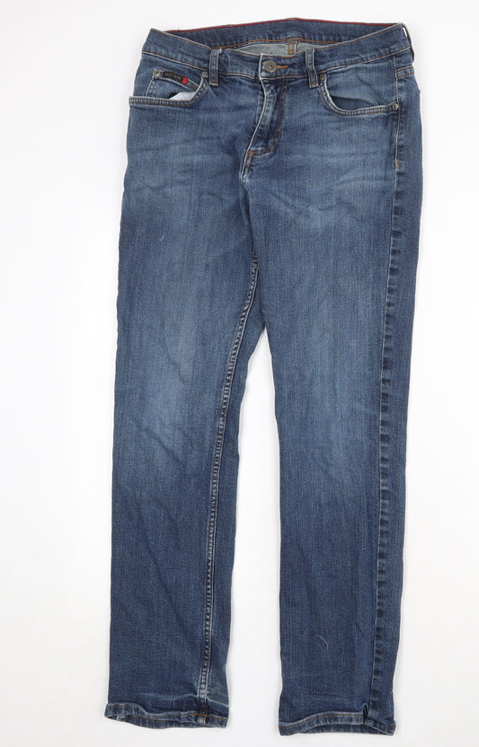 Pierre Cardin Mens Blue Cotton Skinny Jeans Size 34 in Regular Zip