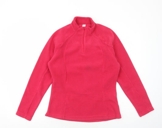 Quechua Womens Pink Polyester Pullover Sweatshirt Size L Zip