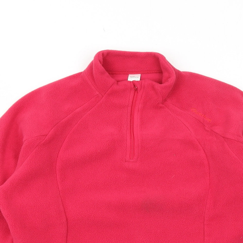 Quechua Womens Pink Polyester Pullover Sweatshirt Size L Zip