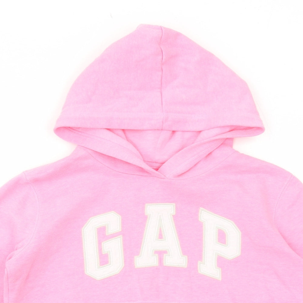 Gap Girls Pink Cotton Pullover Hoodie Size 10 Years Pullover