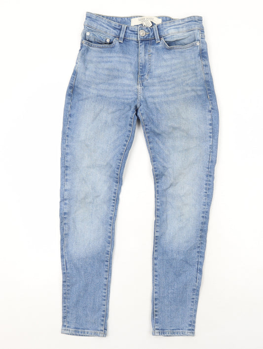 New Look Mens Blue Cotton Skinny Jeans Size 30 in Regular Zip