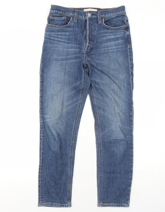 Denim Forum Mens Blue Cotton Straight Jeans Size 28 in Regular Button