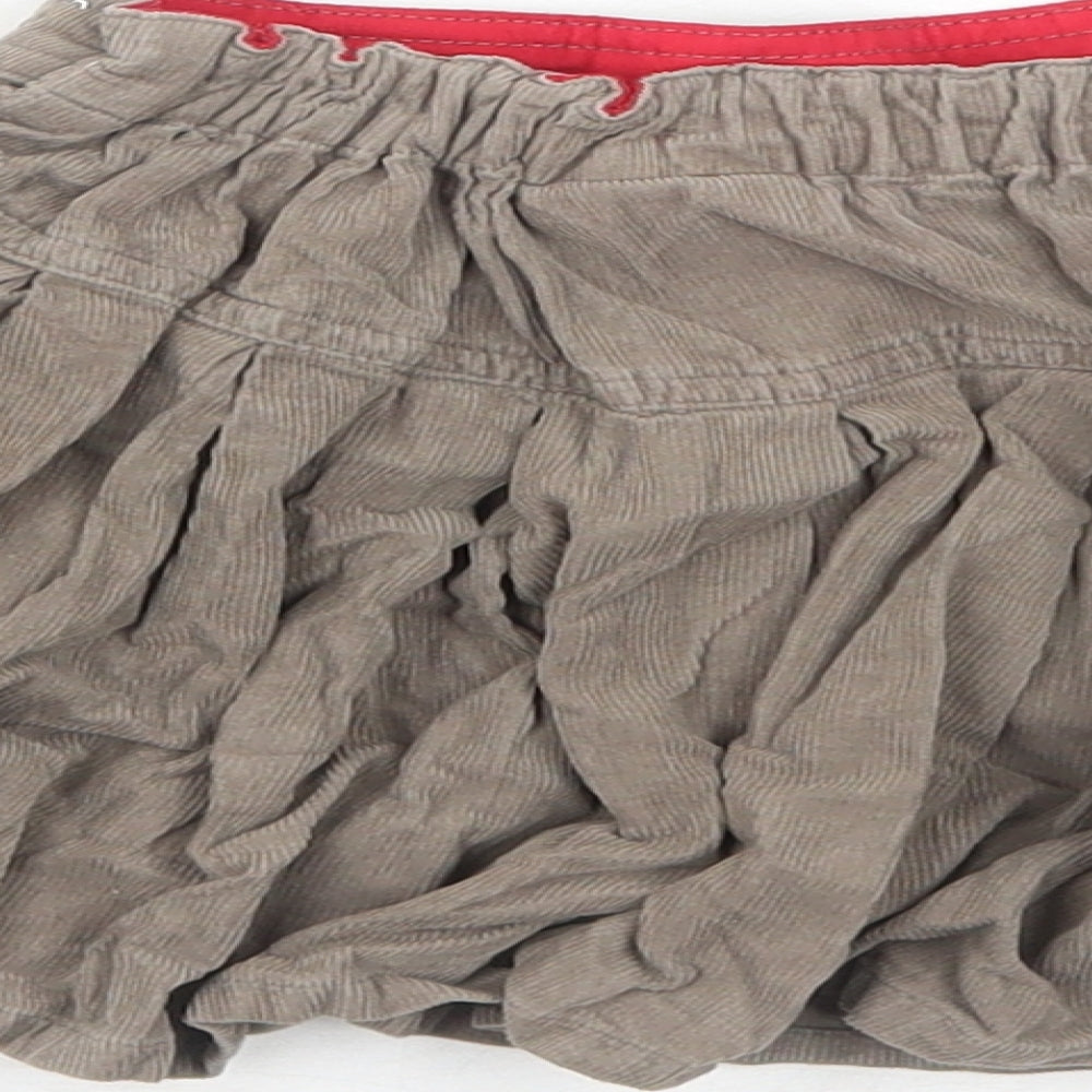 NEXT Girls Brown Cotton Skater Skirt Size 2-3 Years Regular Pull On