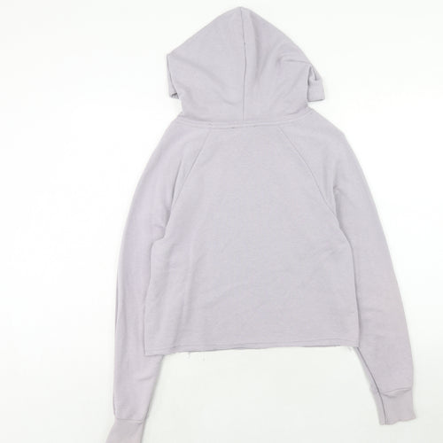 New Look Womens Purple Cotton Pullover Hoodie Size 8 Pullover