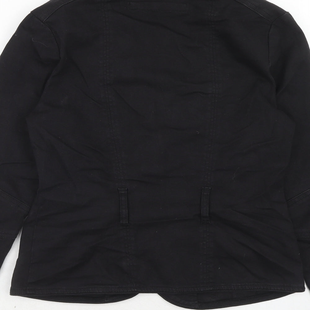 Jane Norman Womens Black Jacket Blazer Size 12 Button