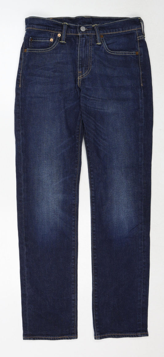 Signature by Levi Strauss & Co. Mens Blue Cotton Straight Jeans Size 28 in L32 in Regular Zip