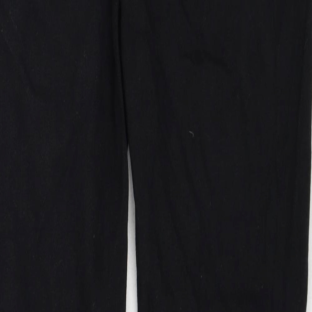 Topman Mens Black Cotton Straight Jeans Size 30 in Slim Zip