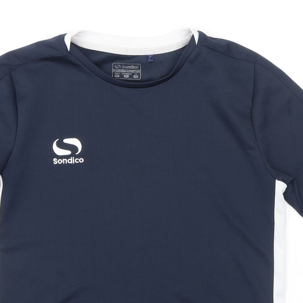 Sondico Boys Blue Polyester Pullover T-Shirt Size 11-12 Years Round Neck Pullover