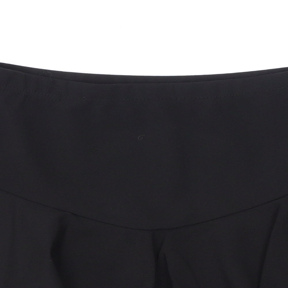 Misspap Womens Black Polyester Basic Shorts Size 10 Regular Pull On