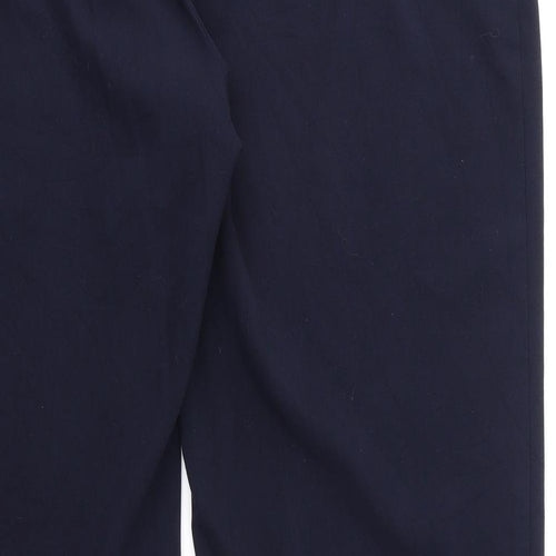 Marks and Spencer Womens Blue Polyester Trousers Size 16 Regular Zip