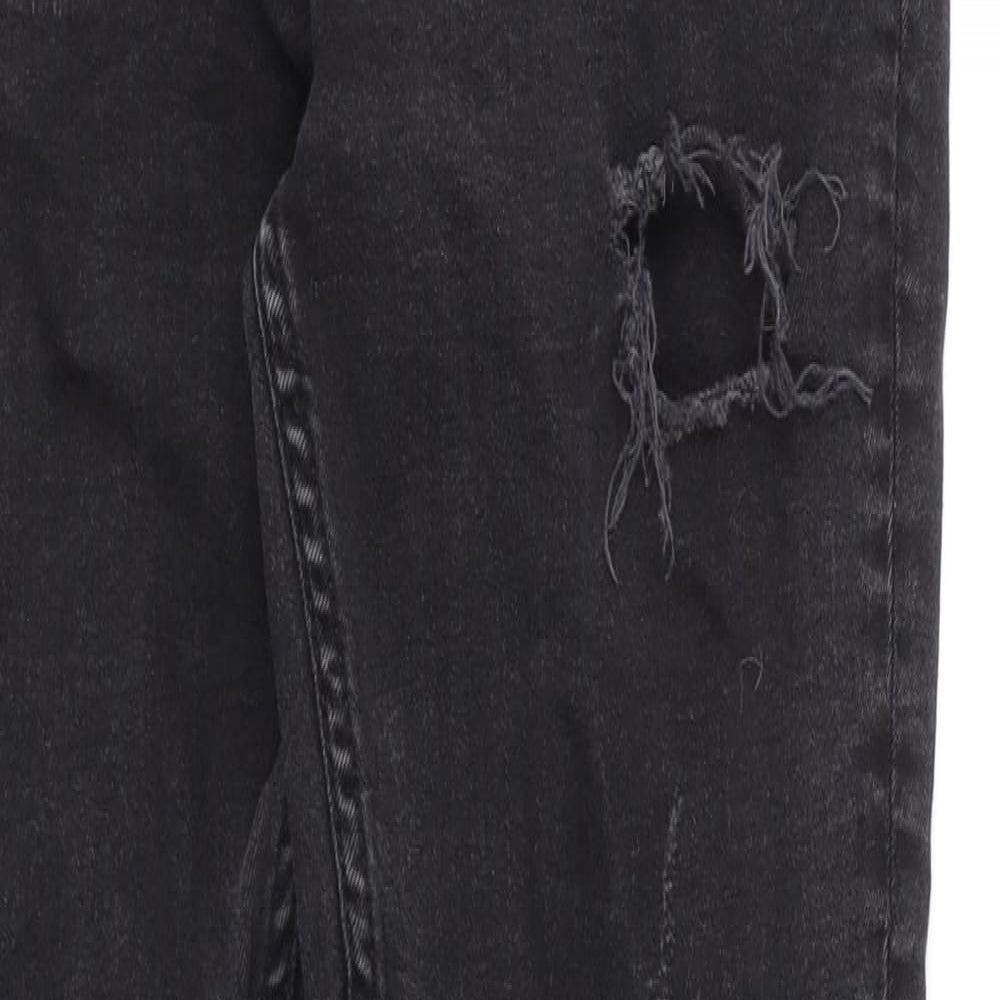 Topman Mens Black Cotton Skinny Jeans Size 32 in L32 in Regular Zip