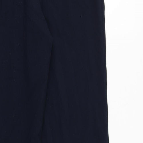 Marks and Spencer Womens Blue Polyester Trousers Size 10 Regular Zip