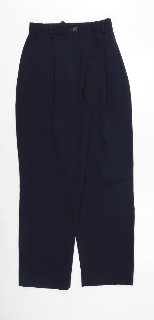 Betty Barclay Womens Blue Polyester Trousers Size 10 Extra-Slim Zip