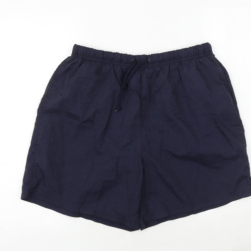 zantos Mens Blue Polyamide Bermuda Shorts Size L Regular Drawstring