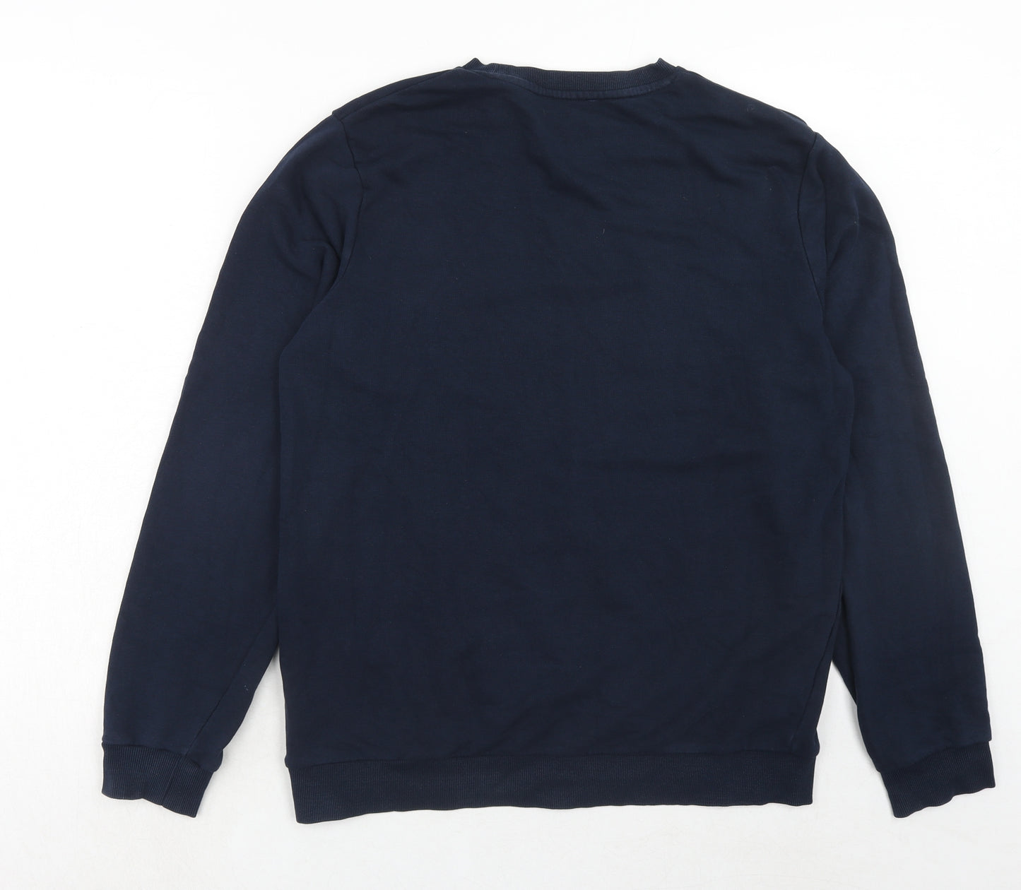 New Look Mens Blue Cotton Pullover Sweatshirt Size S