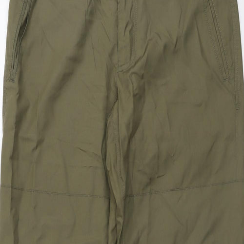 Banana Republic Womens Green Silk Trousers Size 6 L25 in Regular Button