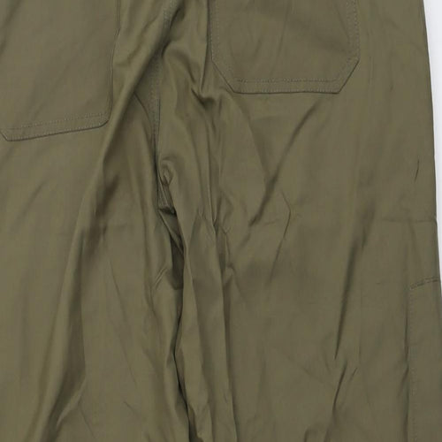 Banana Republic Womens Green Silk Trousers Size 6 L25 in Regular Button