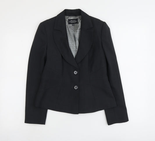 Debenhams Womens Black Polyester Jacket Suit Jacket Size 10
