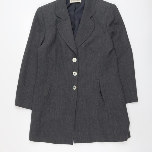 Jacques Vert Womens Grey Jacket Blazer Size 12 Button