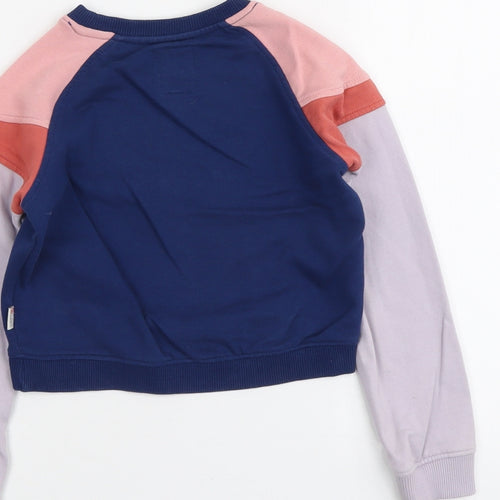 Franklin & Marshall Girls Multicoloured Colourblock Cotton Pullover Sweatshirt Size 6-7 Years Pullover