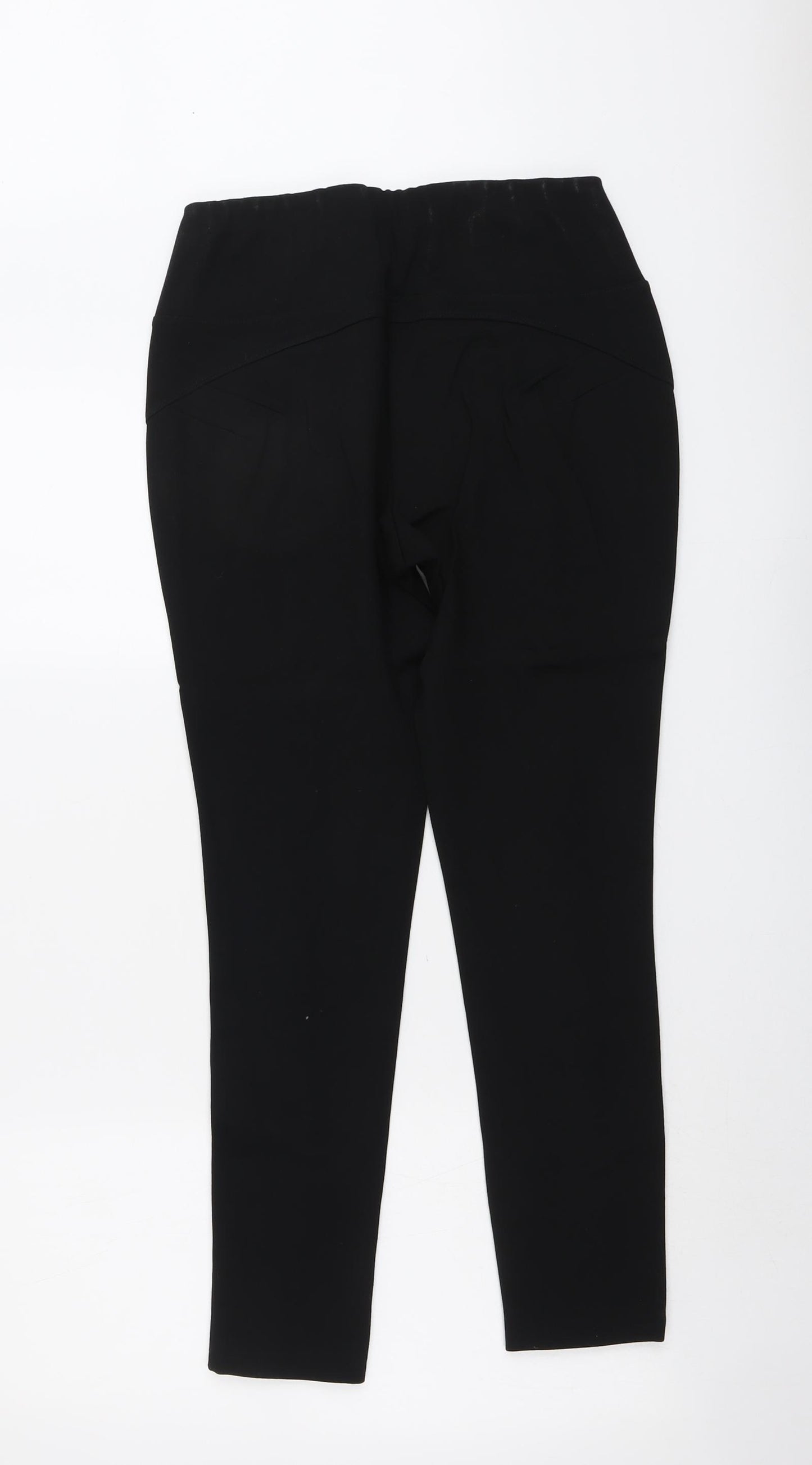Harmony Womens Black Viscose Trousers Size L L27 in Regular