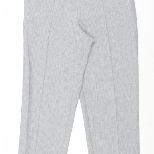Marks and Spencer Womens Grey Polyester Trousers Size 14 Regular
