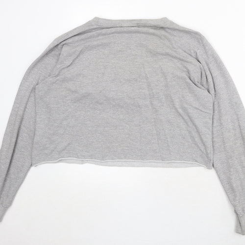 Missguided Womens Grey Polyester Pullover Sweatshirt Size 16 Pullover