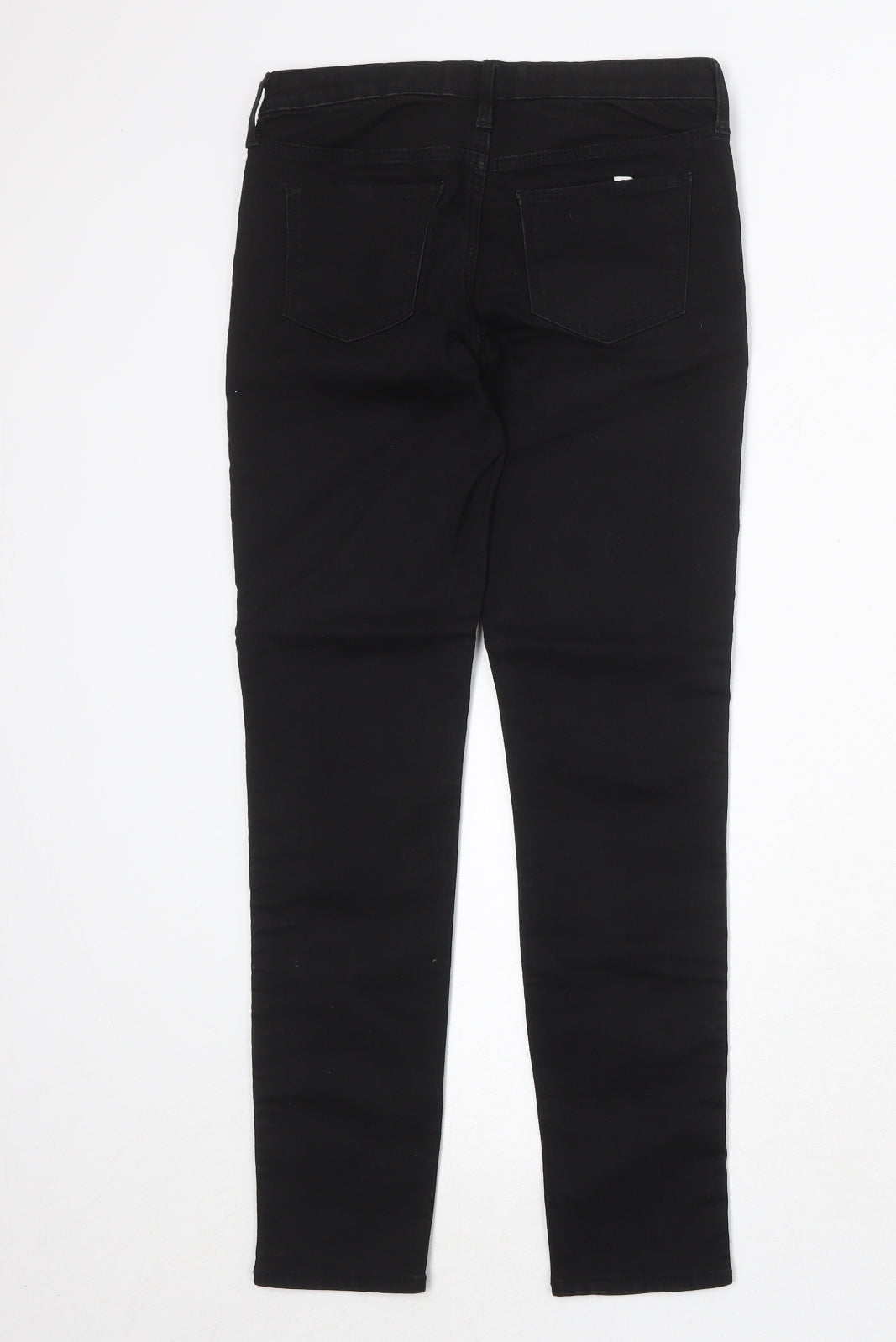 H&M Girls Black Cotton Skinny Jeans Size 10-11 Years Regular Zip