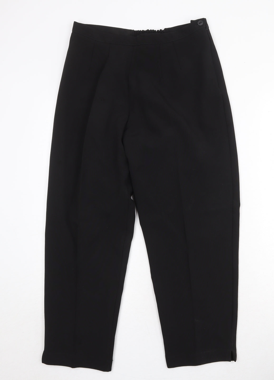 Sukhman Womens Black Polyester Trousers Size 12 Regular Zip