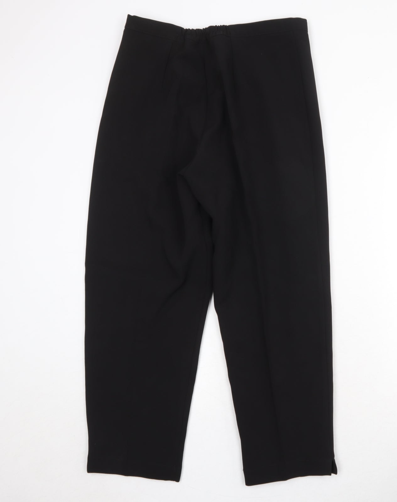 Sukhman Womens Black Polyester Trousers Size 12 Regular Zip